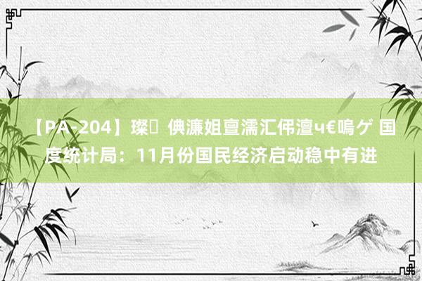 【PA-204】璨倎濂姐亶濡汇伄澶ч€嗚ゲ 国度统计局：11月份国民经济启动稳中有进