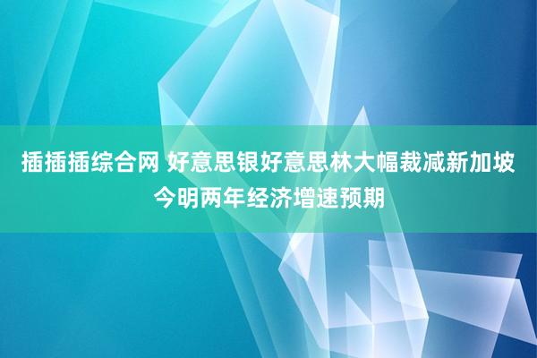 插插插综合网 好意思银好意思林大幅裁减新加坡今明两年经济增速预期