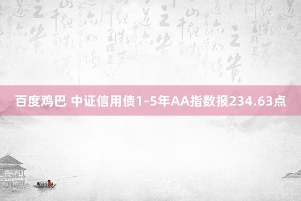 百度鸡巴 中证信用债1-5年AA指数报234.63点