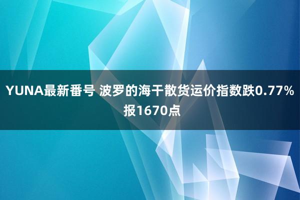 YUNA最新番号 波罗的海干散货运价指数跌0.77% 报1670点