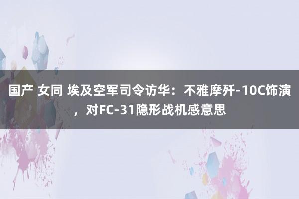 国产 女同 埃及空军司令访华：不雅摩歼-10C饰演，对FC-31隐形战机感意思