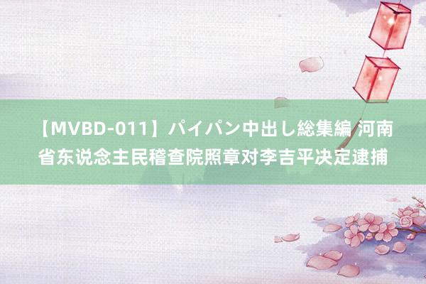 【MVBD-011】パイパン中出し総集編 河南省东说念主民稽查院照章对李吉平决定逮捕