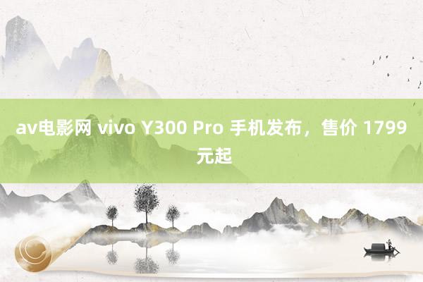 av电影网 vivo Y300 Pro 手机发布，售价 1799 元起