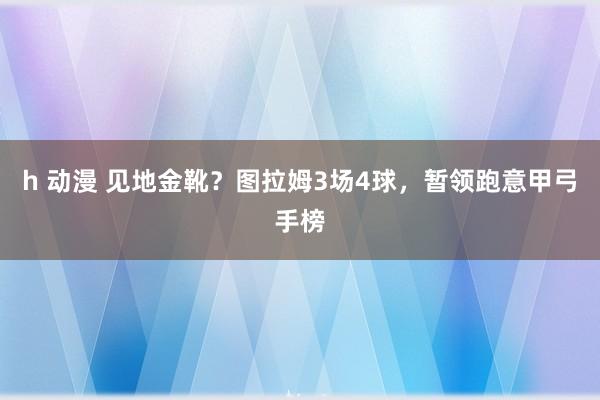 h 动漫 见地金靴？图拉姆3场4球，暂领跑意甲弓手榜