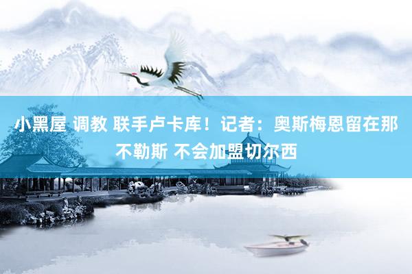 小黑屋 调教 联手卢卡库！记者：奥斯梅恩留在那不勒斯 不会加盟切尔西